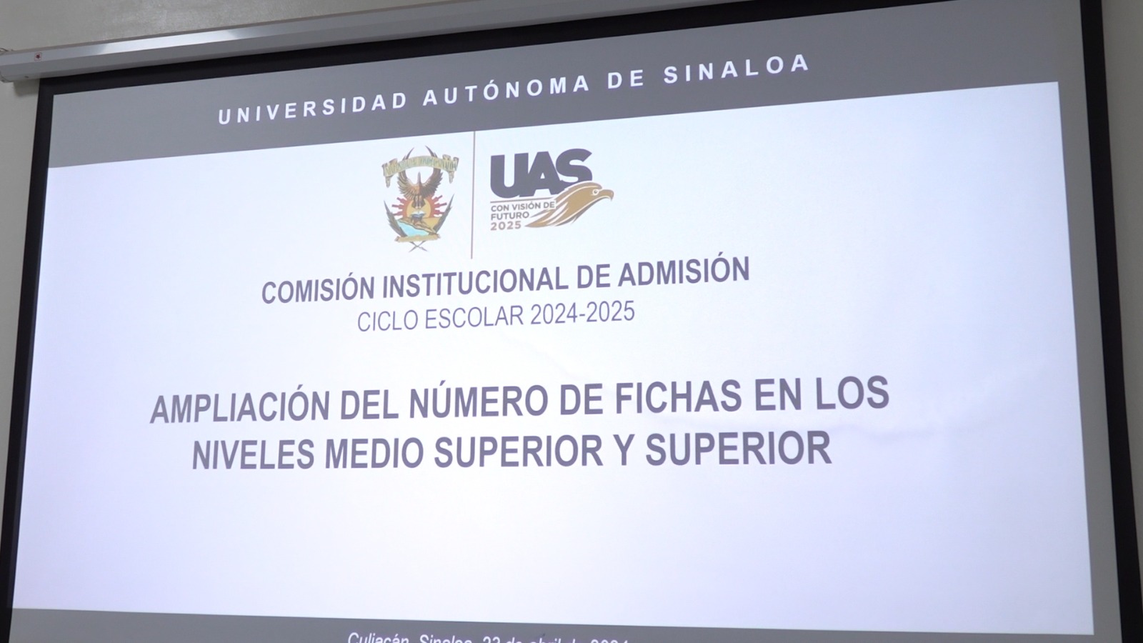 Entregará la UAS 15 mil 700 fichas adicionales para prepa y universidad