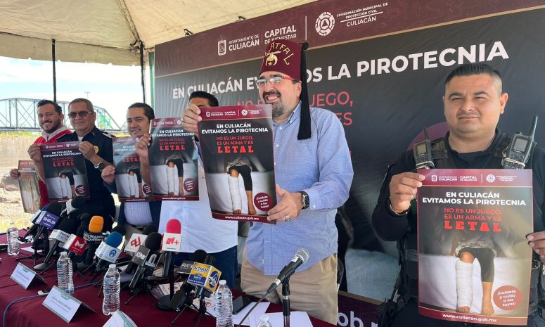 Anuncian en Culiacán campaña para evitar el uso de pirotecnia
