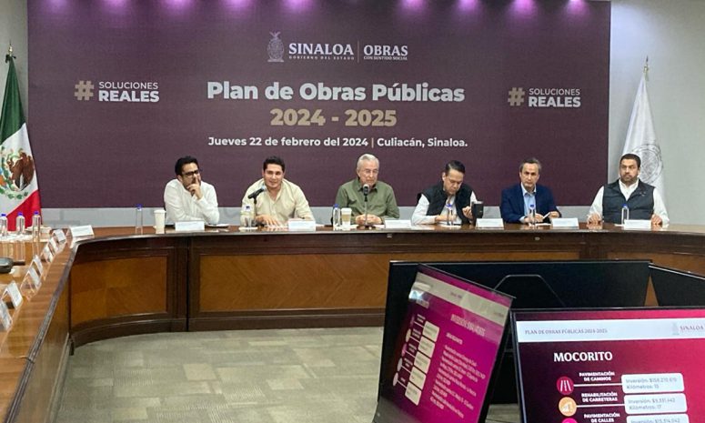 Plan de Obras 2024-2025 de Sinaloa tendrá inversión de más de 4 mil mdp