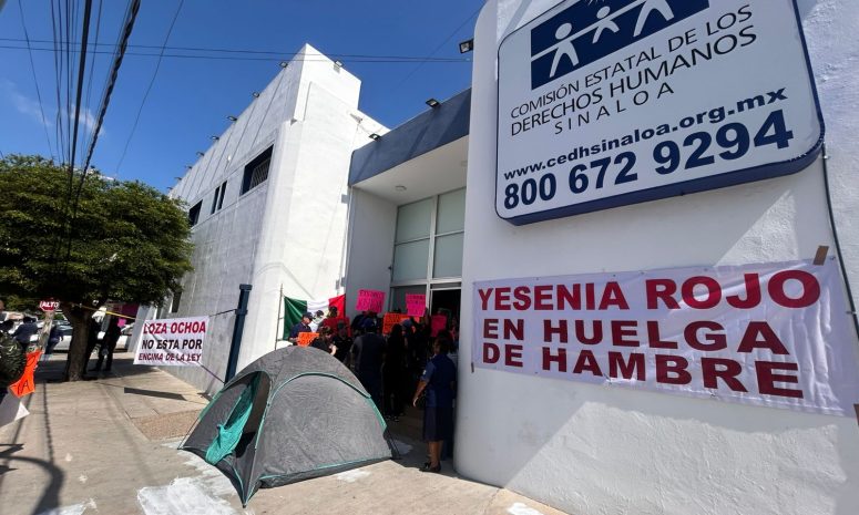 Pide CEDH Sinaloa medidas cautelares a manifestantes en huelga de hambre