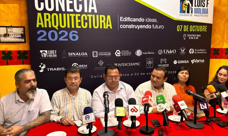 Invitan a participar en congreso Conecta Arquitectura 2026 en Culiacán