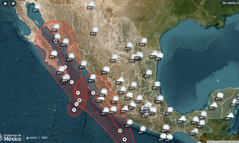Huracán Simón avanza en categoría 1 y alerta a 4 estados